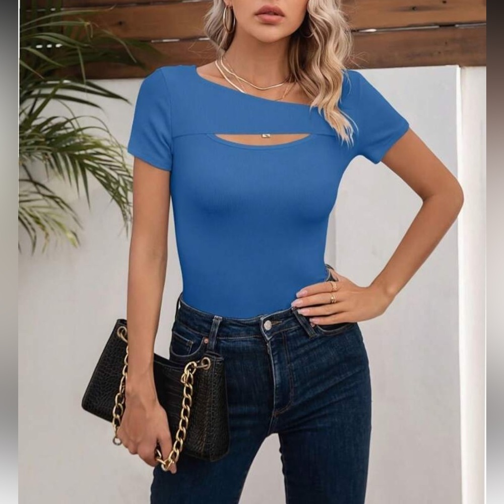 Elegant Blue Women's Top
